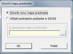 Izbor mape predmeta